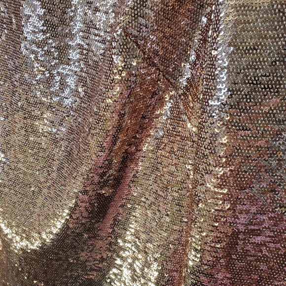 Calvin Klein Sequin Long-Sleeve Mini Dress - Rose Gold Size 4 - Picture 3 of 9